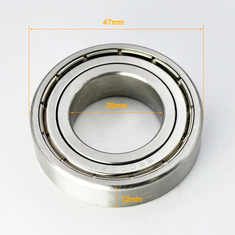 304 Stainless Steel Ball Bearings &ndash; Food Grade Non Magnetic 6005ZZ 25x47x12mm / CHINA / 2Pcs