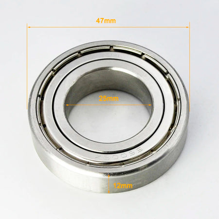 304 Stainless Steel Ball Bearings &ndash; Food Grade Non Magnetic 6005ZZ 25x47x12mm / CHINA / 2Pcs