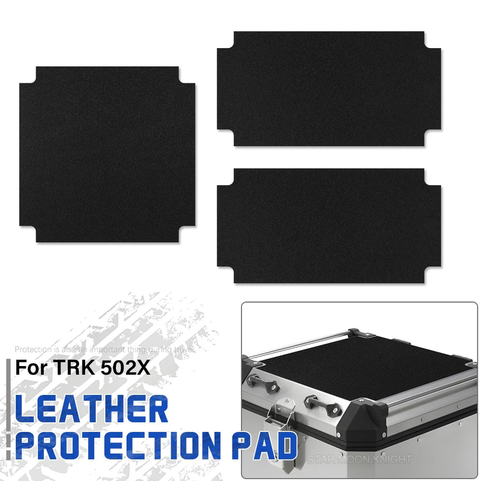 Adesivo Bauletto Benelli TRK 502X con Protezioni Laterali in Pelle PVC, Copripannieri, Protezioni Bauletti