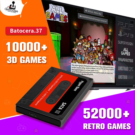 Portable External 500G HDD Batocera Game Console &ndash; Over 52000 Games for Ultimate Gaming Experience