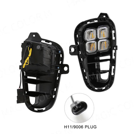 DRL For Kia RIO 2017 2018 2019 2020 Led Daytime Running Lights Daylight Turn Signal Headlight Fog Lamp by InterCyprus Trading Ltd
