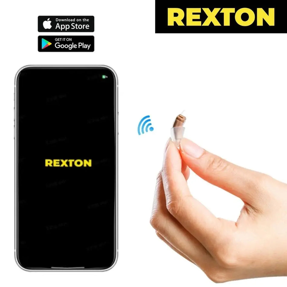 Rexton Mini Digital Hearing Aid with Remote Mobile Adjustment, Programmable Hearing Care for Elderly