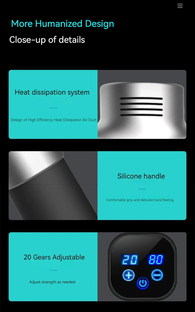 Phoenix A2 Massage Gun &ndash; Four Speed Deep Tissue Massager