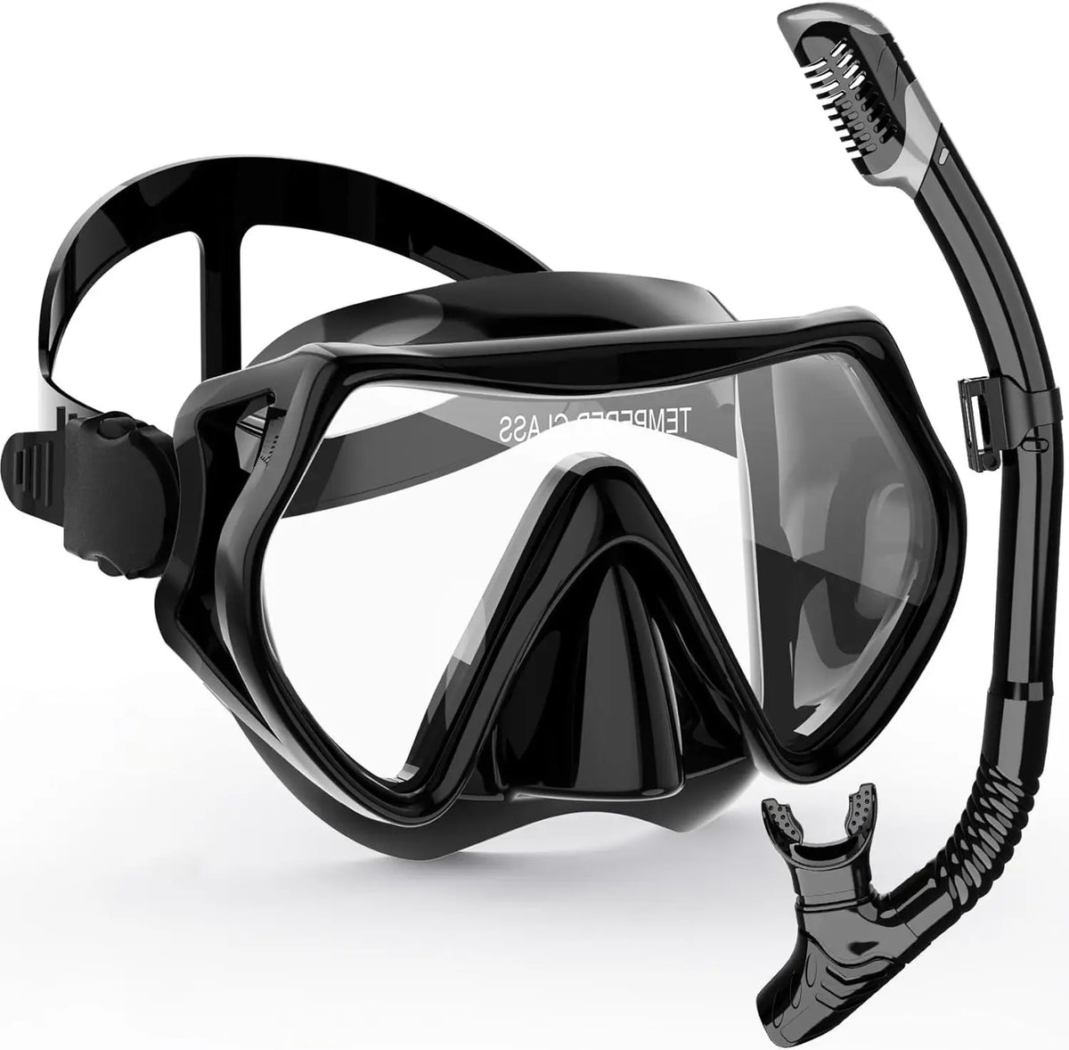 Professional Scuba Diving Mask &amp; Snorkeling Suit &ndash; Silicone Skirt &amp; Anti-Fog Goggles for Adults 15261988black