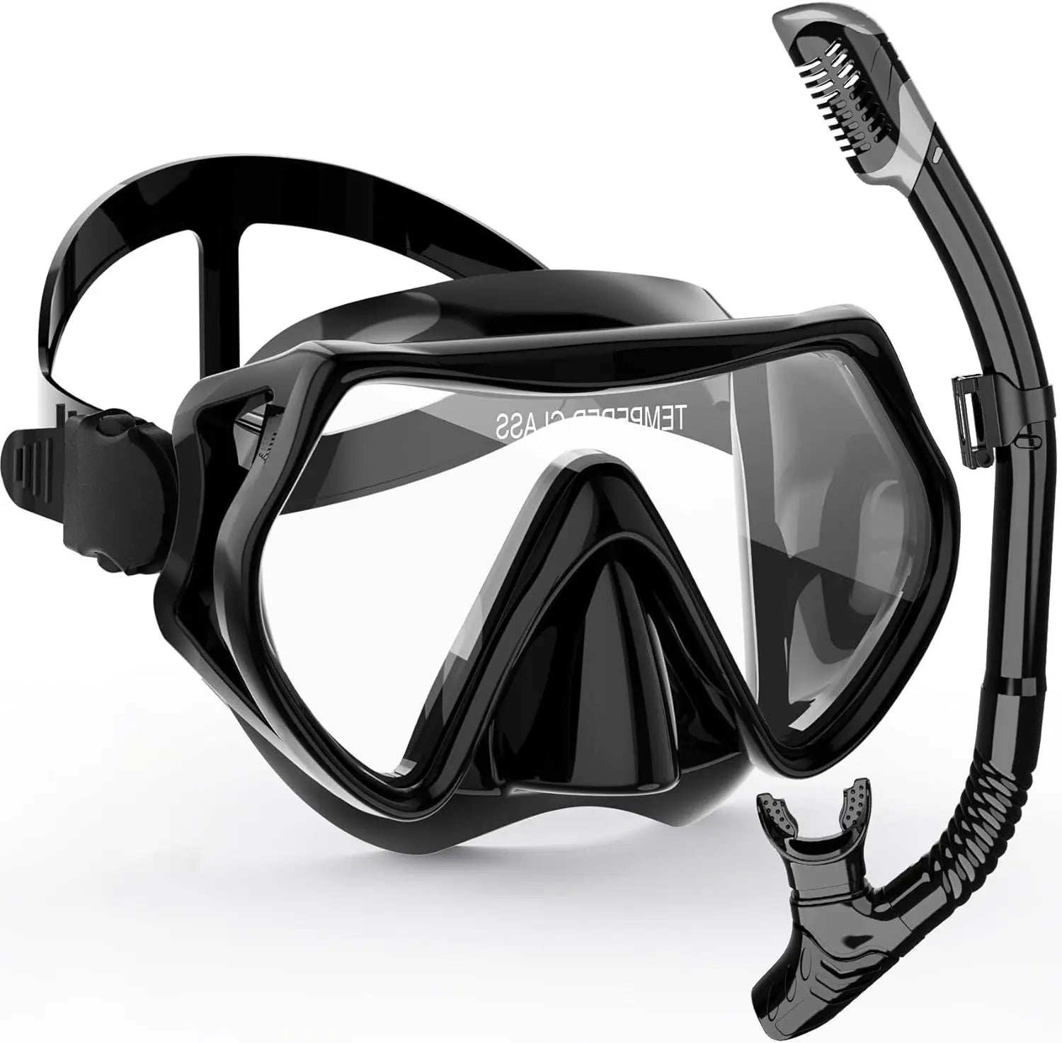 Professional Scuba Diving Mask &amp; Snorkeling Suit &ndash; Silicone Skirt &amp; Anti-Fog Goggles for Adults 15261988black