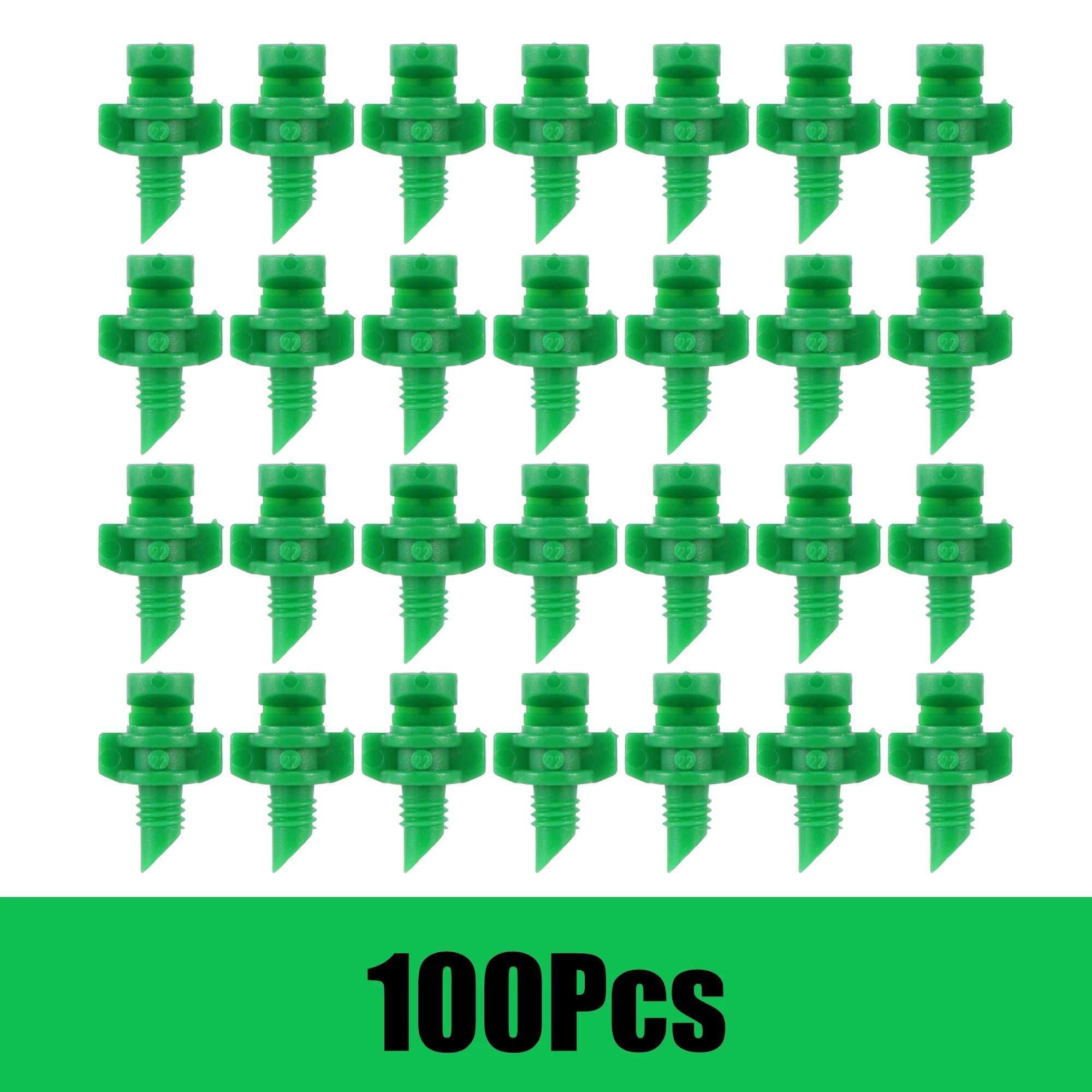 Versatile Micro Refraction Nozzle Sprinkler - 20/50/100Pc Set for Efficient Garden Irrigation Green-100pcs