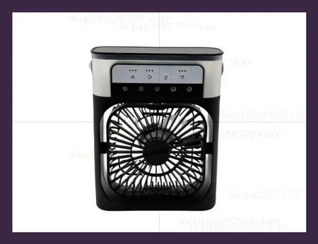 3-in-1 Portable Air Cooler Fan, Humidifier &amp; LED Night Light - Compact Personal Air Conditioner for Home &amp; Office Black