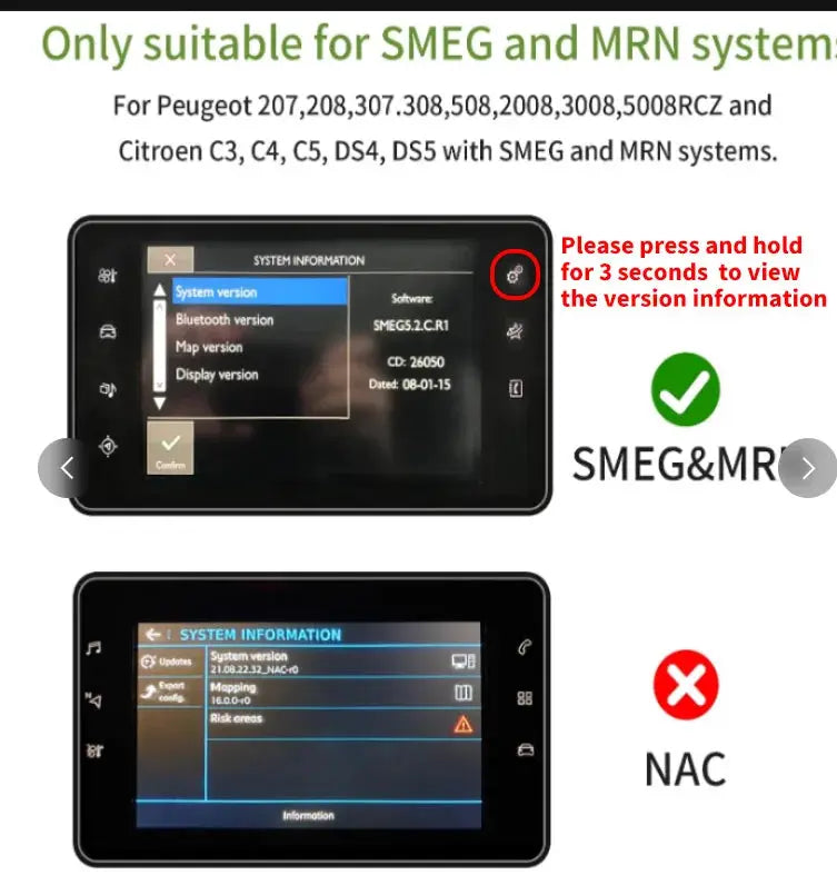 Wireless Carplay and Android Auto module for Peugeot SMEG 208 308 508 3008 C4 DS3 DS4 DS5 car radio Mirror Link multimedia by InterCyprus Trading Ltd