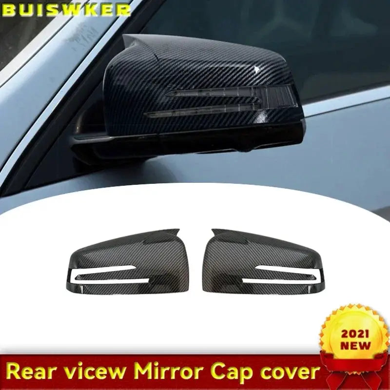 For Mercedes Benz W176 W246 W204 W212 W221 C117 X204 X156 2pcs Carbon Fiber Rearview side Mirror Cover by InterCyprus Trading Ltd