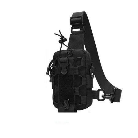 Tactical Sling Front Chest Bag &ndash; Water Bottle Pouch Black