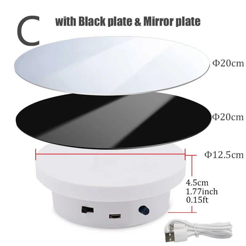 BFOLLOW 360 Rotating Turntable for Photography &amp; Exhibitions C with Black Mirror / CHINA