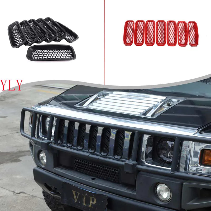 Hummer H2 2003 2009 ABS Přední Středová Mřížka Hmyzí Síť 7ks