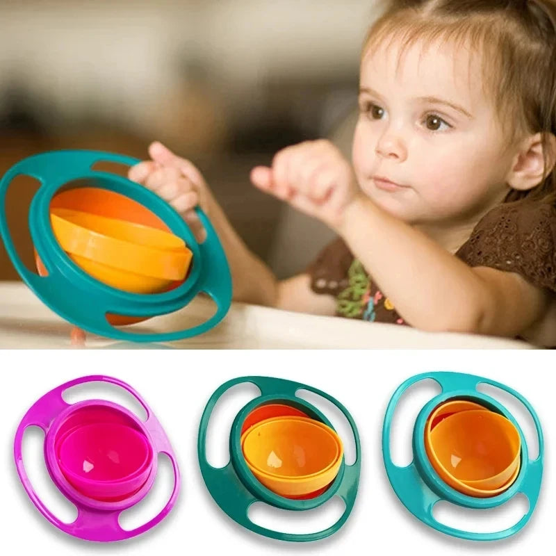 Gyro Bowl 360&deg; Spill-Proof Feeding Dish for Babies and Toddlers