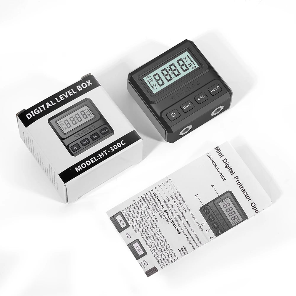 Mini Digital Rpotractor Mini Digital Protractor Magnet 90 Degree Inclinometer LCD Display Level ...