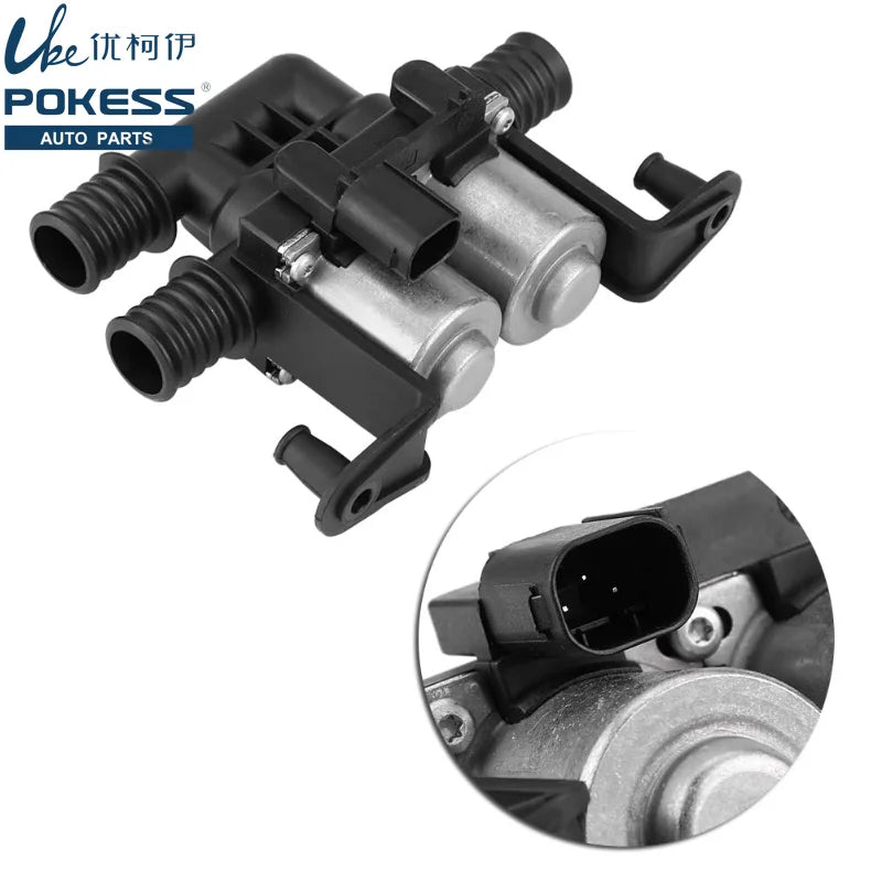 Car Heater Control Valve 3-Pin for BMW X5 E53 E70 X6 E71 F15 F85 F16 F86 3.0L 4.4L 4.8L
