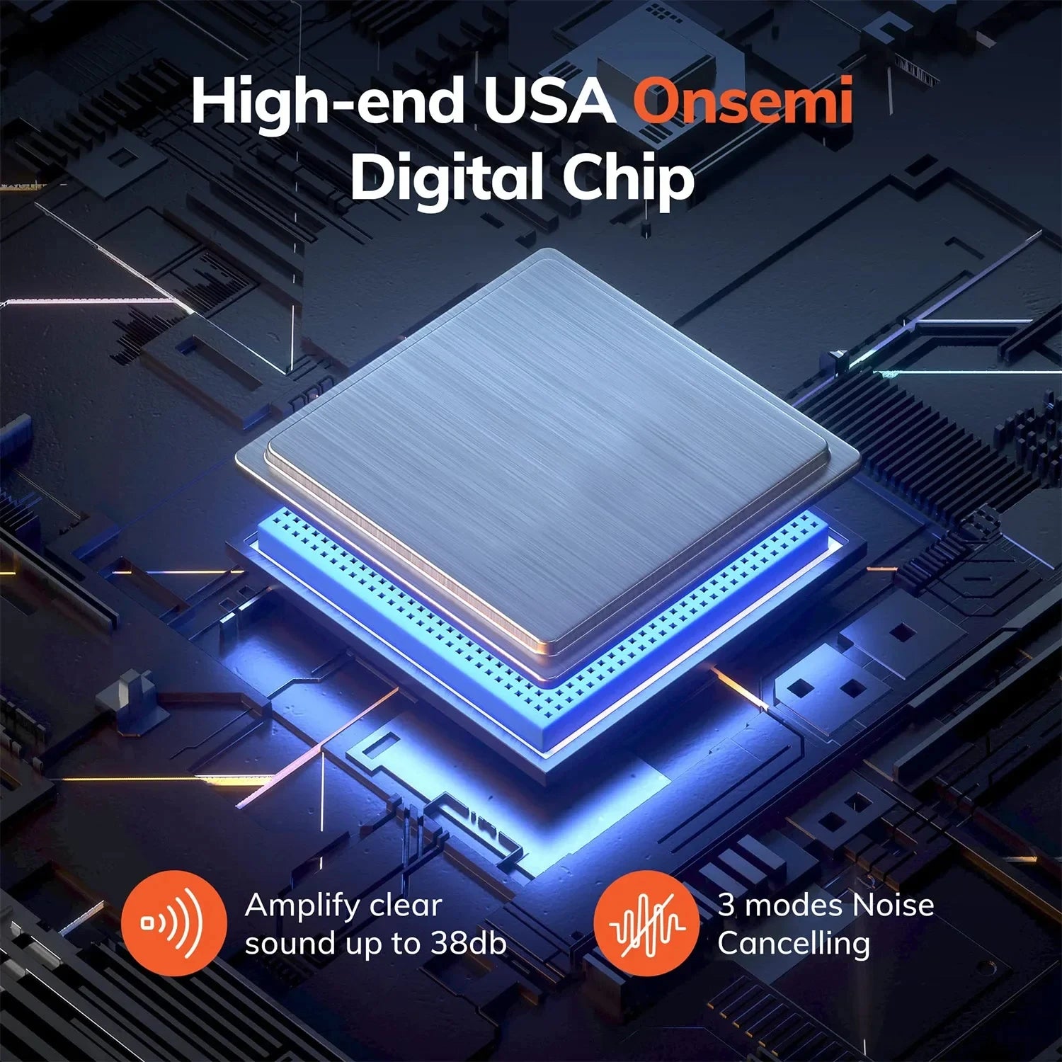 MUOXI Bluetooth Rechargeable Hearing Aids with 30 Channels and Magnetic Charging