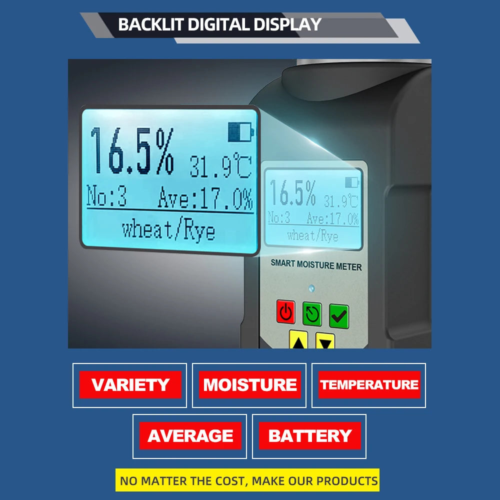 MG-pro Grain Moisture Meter &ndash; Digital Backlit Display