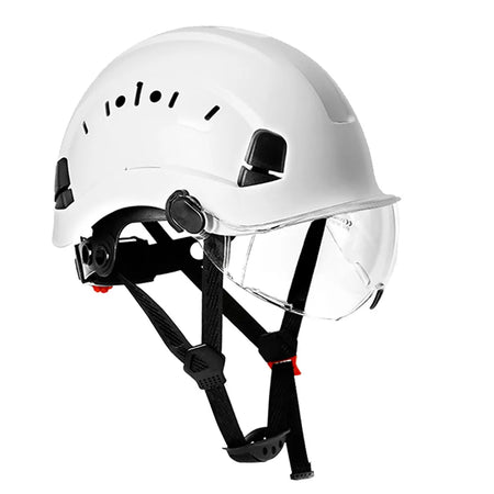 SF06 Safety Helmet &ndash; Lightweight ABS for Outdoor Use White Clear Lens