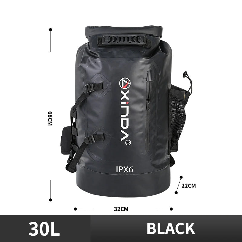 Xinda Outdoor Mountain Stream Bag &ndash; Compact Waterproof Pack 30L Black