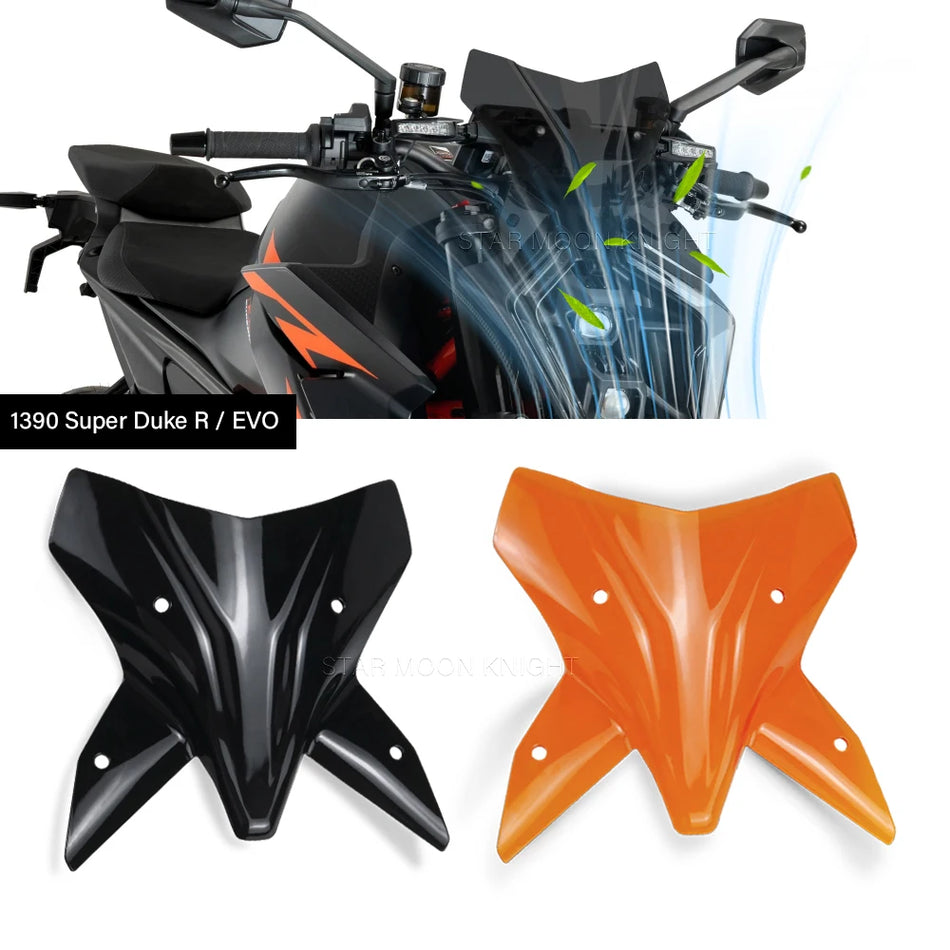 Defletor de Para-brisas KTM 1390 Super Duke R EVO, Carenagem Frontal em Policarbonato para Modelos 2024