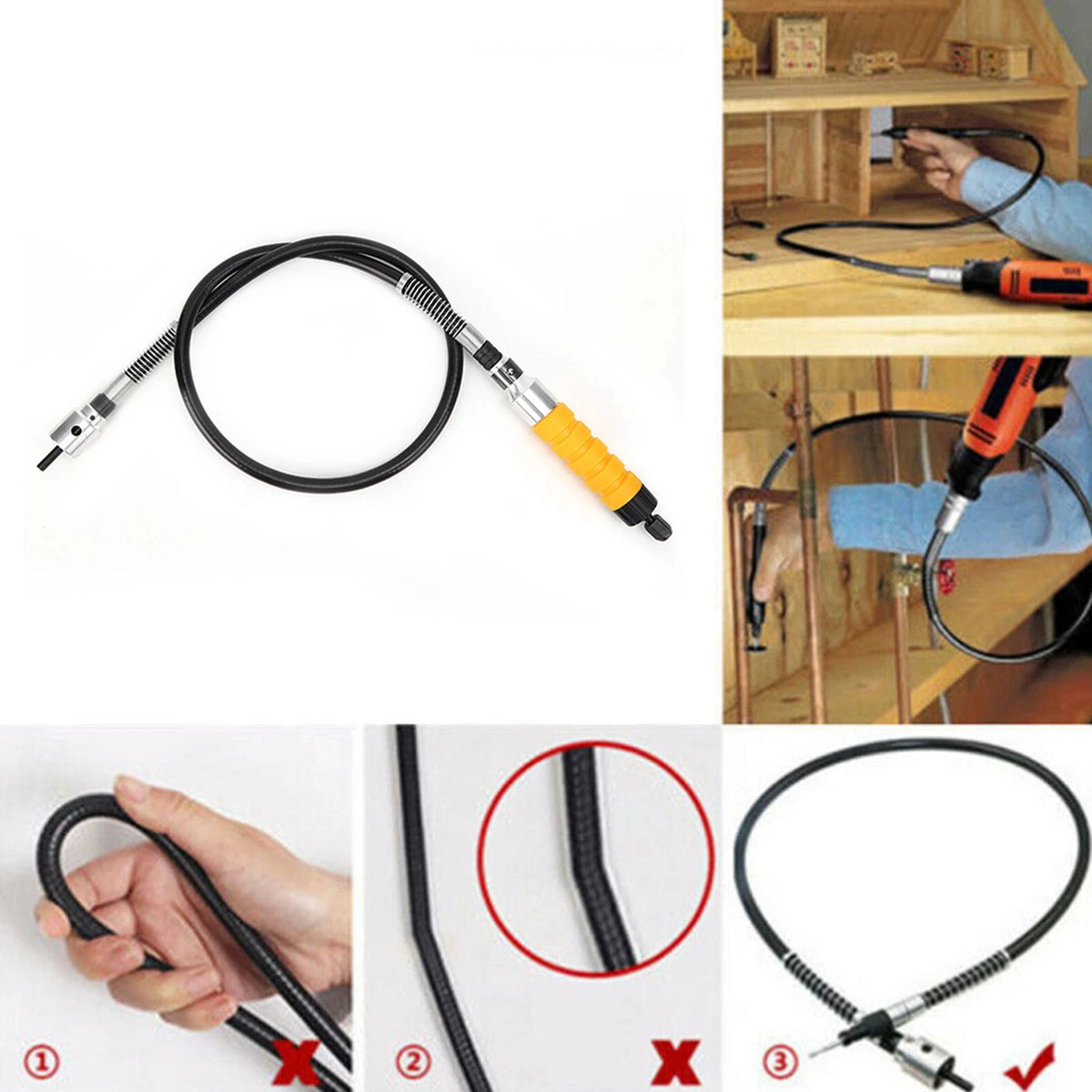 Flexible Shaft Grinder Attachment - 10X Faster Carving