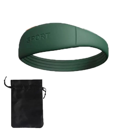 Silicone Patella Tendon Knee Straps | Elastic Knee Support for Sports Green 1 piece