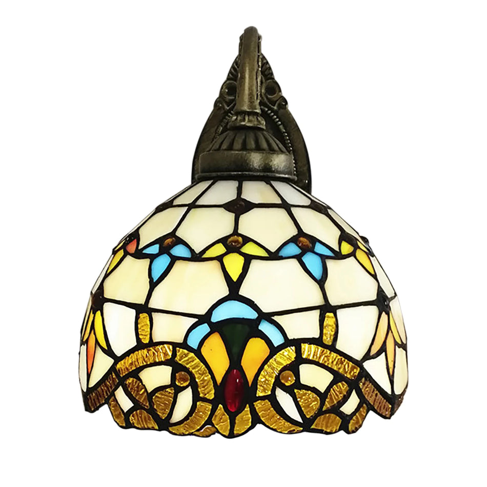 Barock-Wandleuchte mit Glasschirm – Rostfreies Design