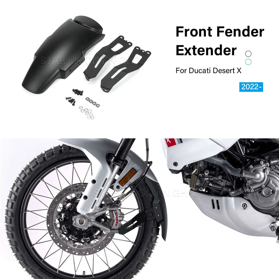 Ducati Desert X 2022-2023 Sprednji blatnik podaljšek z zaščito proti pršenju dodatki
