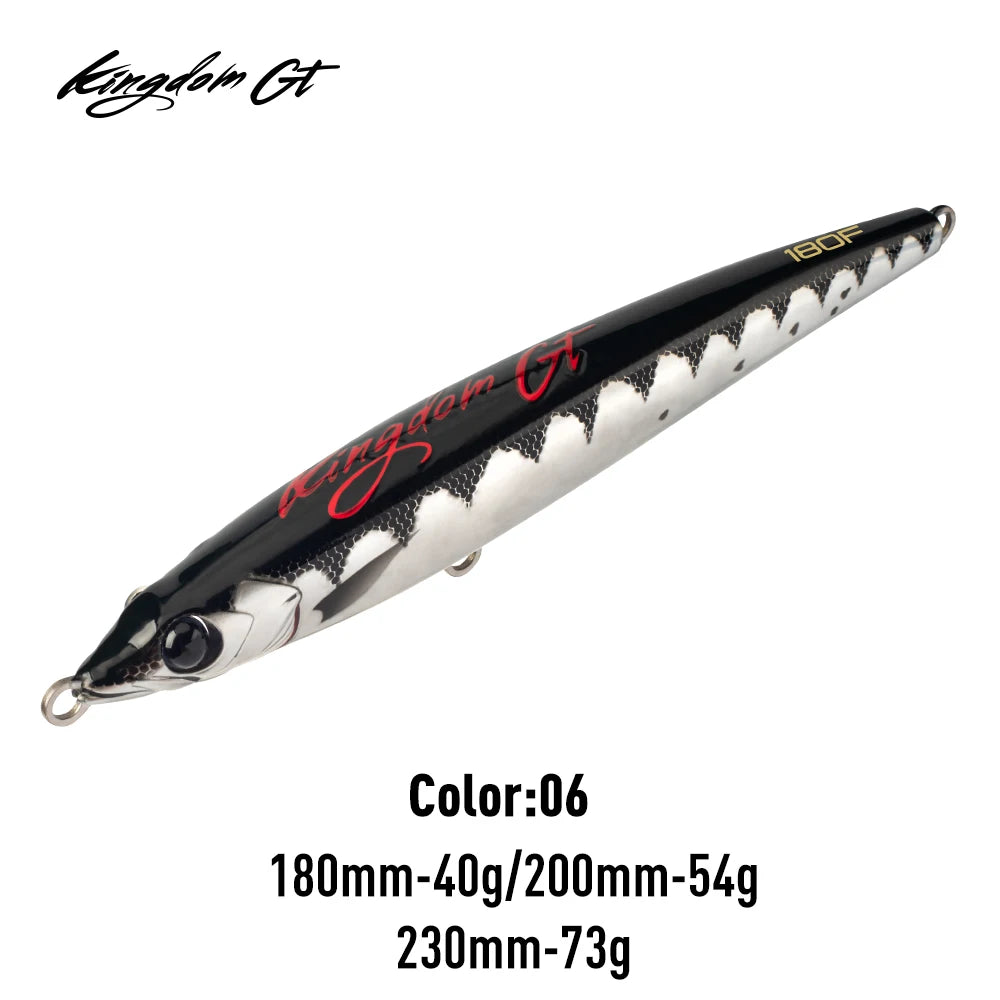 YOOFISH GT Sea Fishing Lure - Topwater Floating Artificial Bait for Tuna &amp; GT