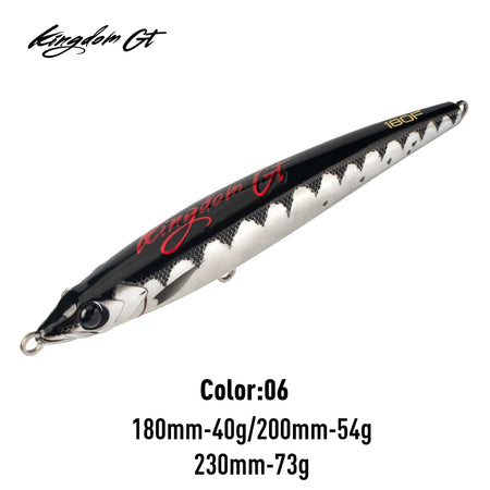 YOOFISH GT Sea Fishing Lure - Topwater Floating Artificial Bait for Tuna &amp; GT