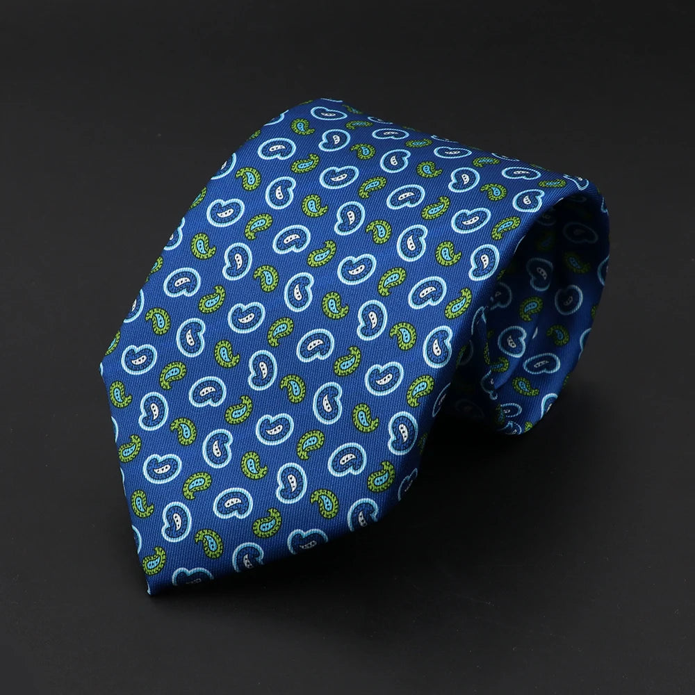 High Quality Soft Silk Ties in 51 Colours - Geometric Pattern Necktie for Men 30