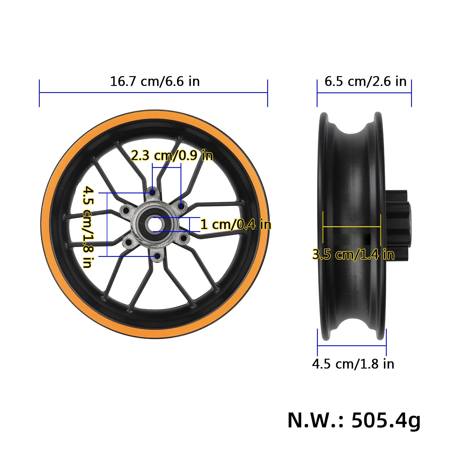 KukirinG2Max Front Wheel Hub &ndash; Durable Outdoor Performance black
