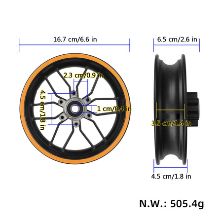 KukirinG2Max Front Wheel Hub &ndash; Durable Outdoor Performance black