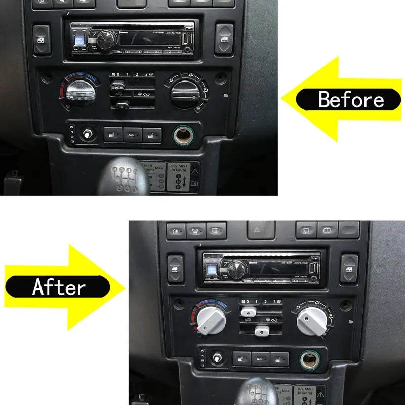 Copertura manopola in alluminio argento per Defender 90 110 2004 2018