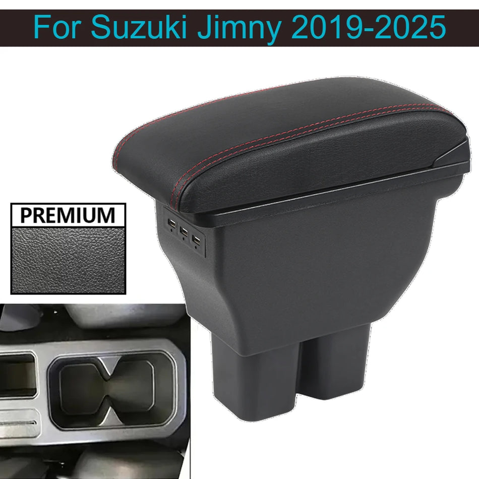 Úložný box s lakťovou opierkou do stredovej konzoly z PU kože pre Suzuki Jimny 2019 2025