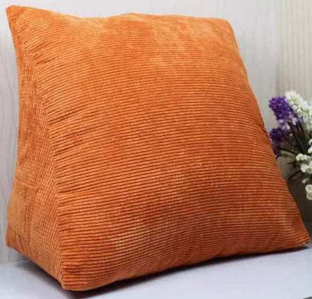 Ergonomic Triangle Backrest Pillow for Bed and Sofa orange / M
