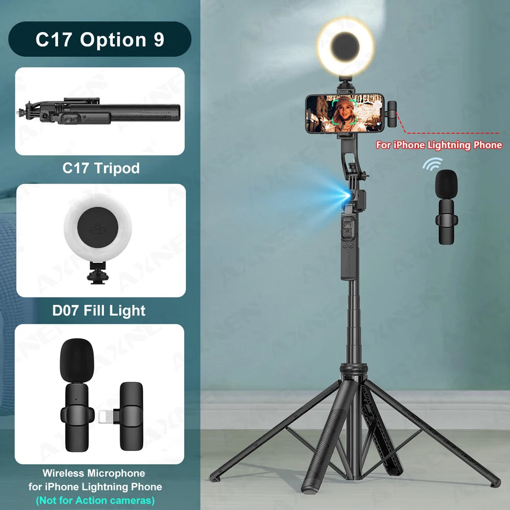 C17 Tripod for Mobile Phone Camera &ndash; 360 Degree Rotation with Wireless Remote C17 0ption 9 / CHINA