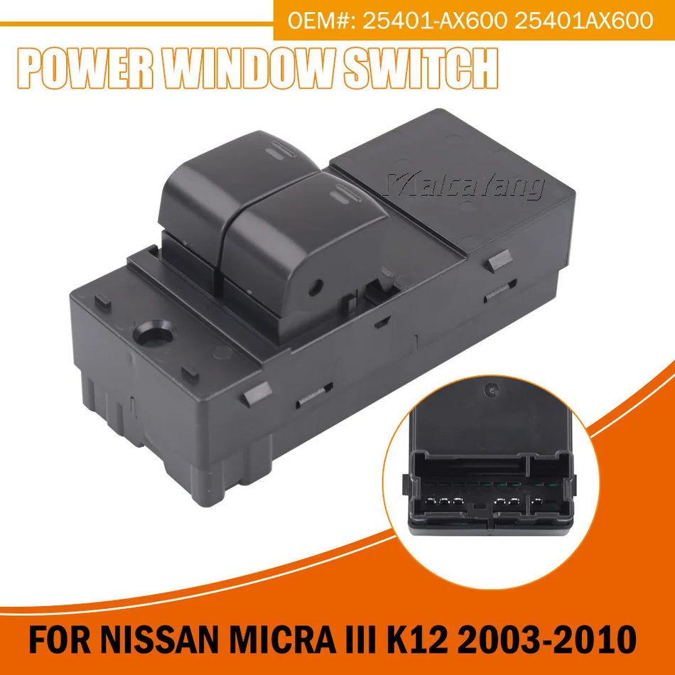 Súprava spínača elektrického okna predného ľavého pre Nissan Micra K12 2003-2010