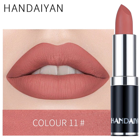 Handaiyan Velvet Smooth Matte Lipstick - Sexy Rose Purple - 12 Shades H1009-11 / Full Size