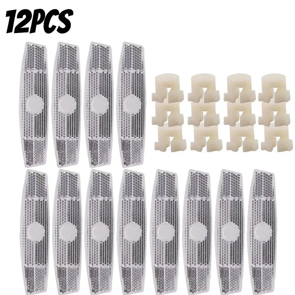 Fish Shaped Safety Spoke Reflectors For Bicycle Rim Light 12PCS