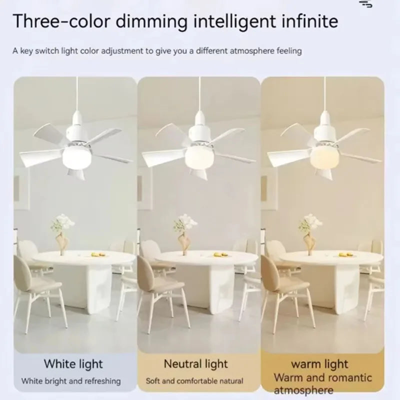 Ceiling Fan With LED Light With Remote Control - Dimmable
