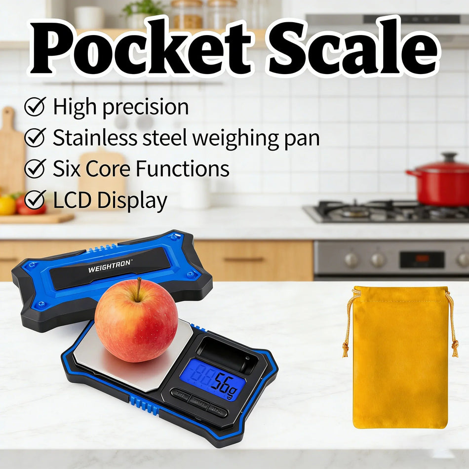 Präzisions-Taschenwaage 200 g x 0,01 g mit LCD-Display für Schmuck und Küche