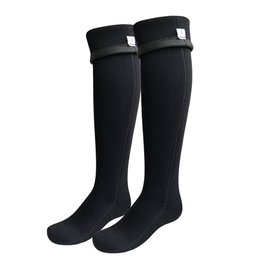 New 3MM Neoprene Long Tube Diving Socks &ndash; Warmth And Grip black / S 35-37