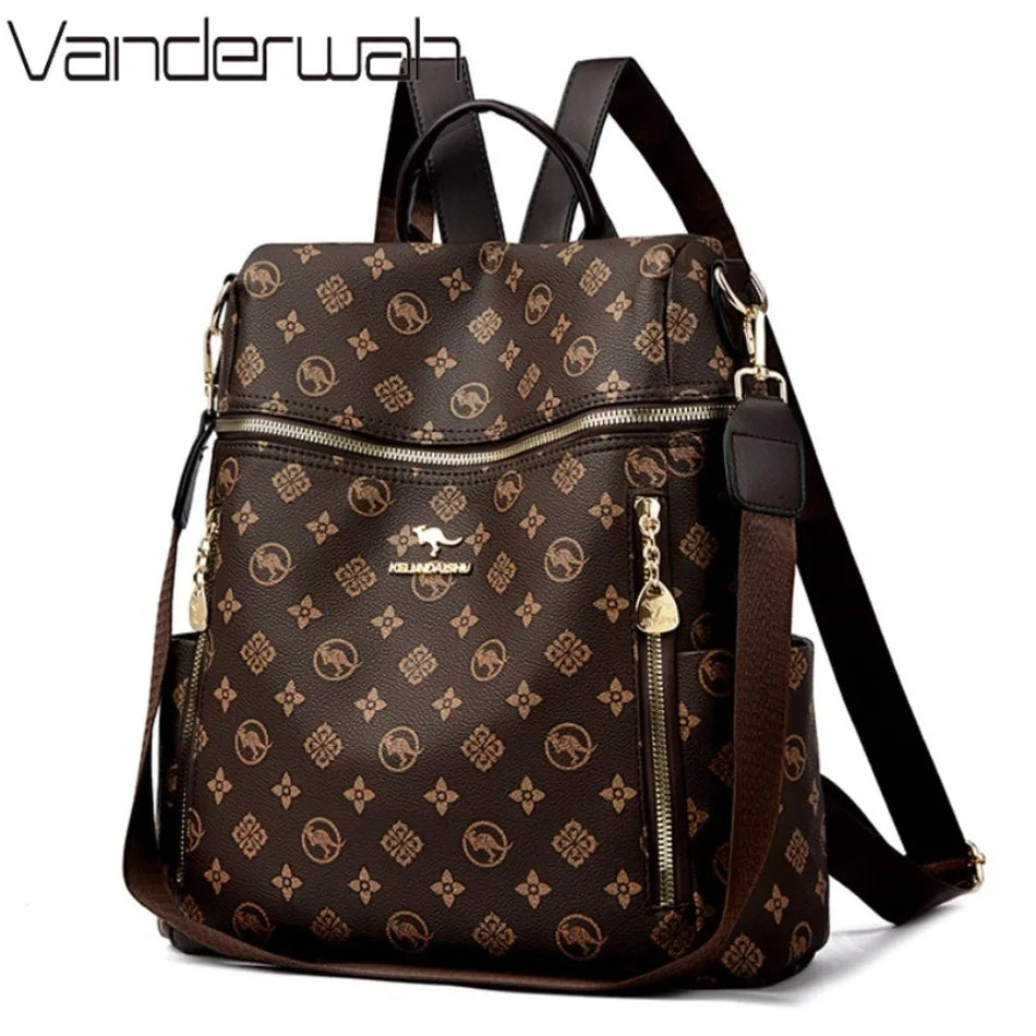 Γνήσιο Γυναικείο Μαλακό Δερμάτινο Σακίδιο Πλάτης Μάρκας, Εσωτερικές Θήκες Μεγάλης Χωρητικότητας, Ταξιδιωτικό Σακίδιο Πλάτης