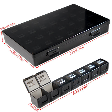 Monthly Pill Organizer with Moisture-Proof 4 Weeks Compartments, Ideal for Vitamins &amp; Supplements Management