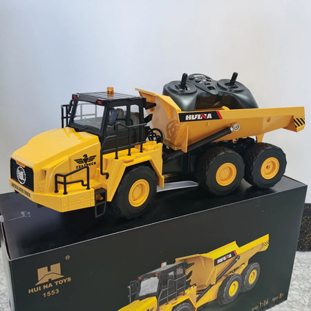 Huina 1553 1/18 Remote Control Dumper Truck with 9 Channels &amp; LED Lights