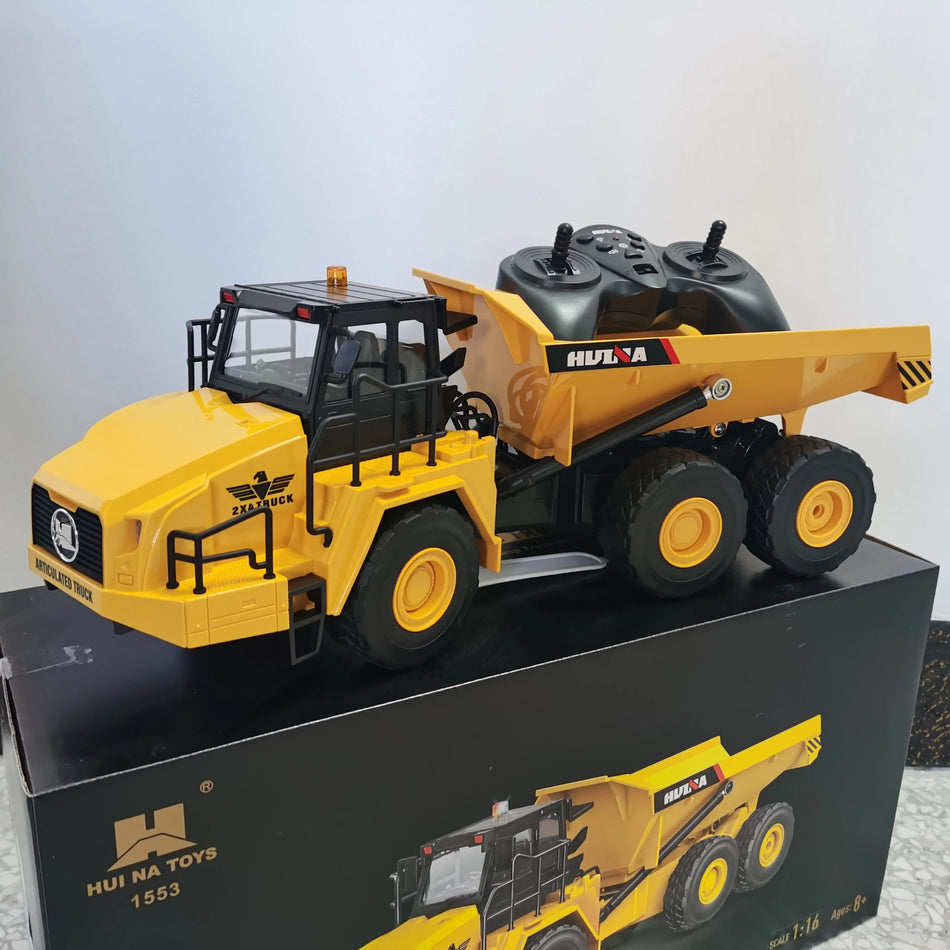 Huina 1553 1/18 Remote Control Dumper Truck with 9 Channels &amp; LED Lights