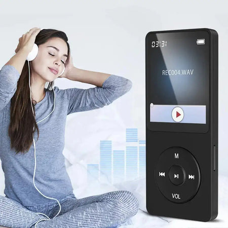 Portable MP3 Player Bluetooth 5.0 Built In Speaker FM Radio