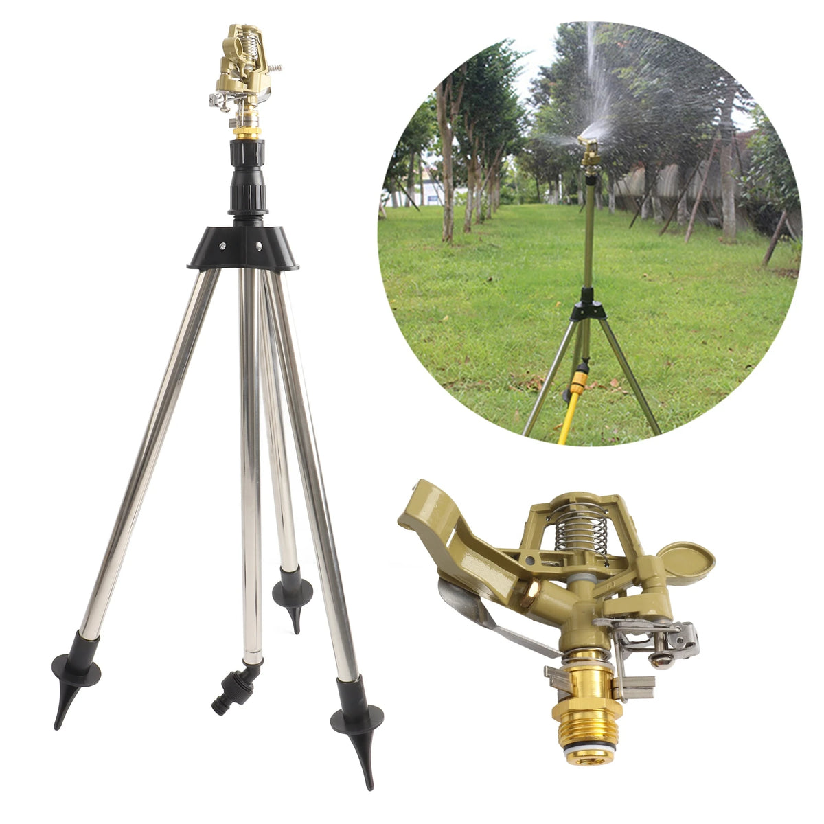 Impact Sprinkler On Spike Base - 360 Degree Coverage