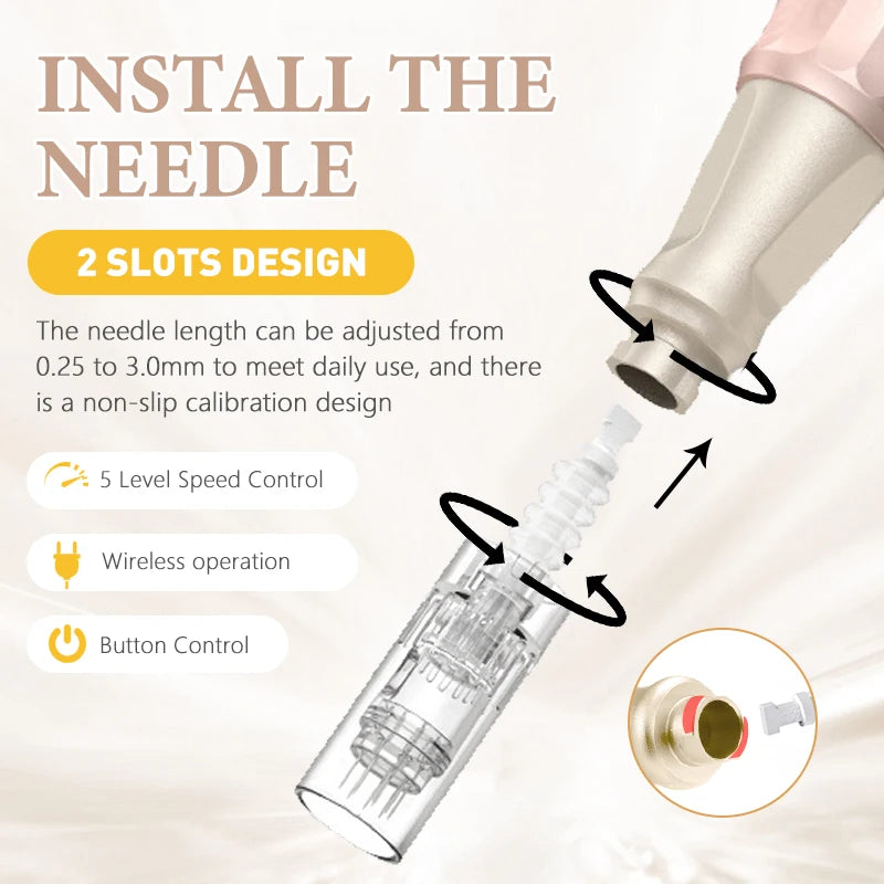 Професионален E30W Безжичен Микропен за Микронидлинг